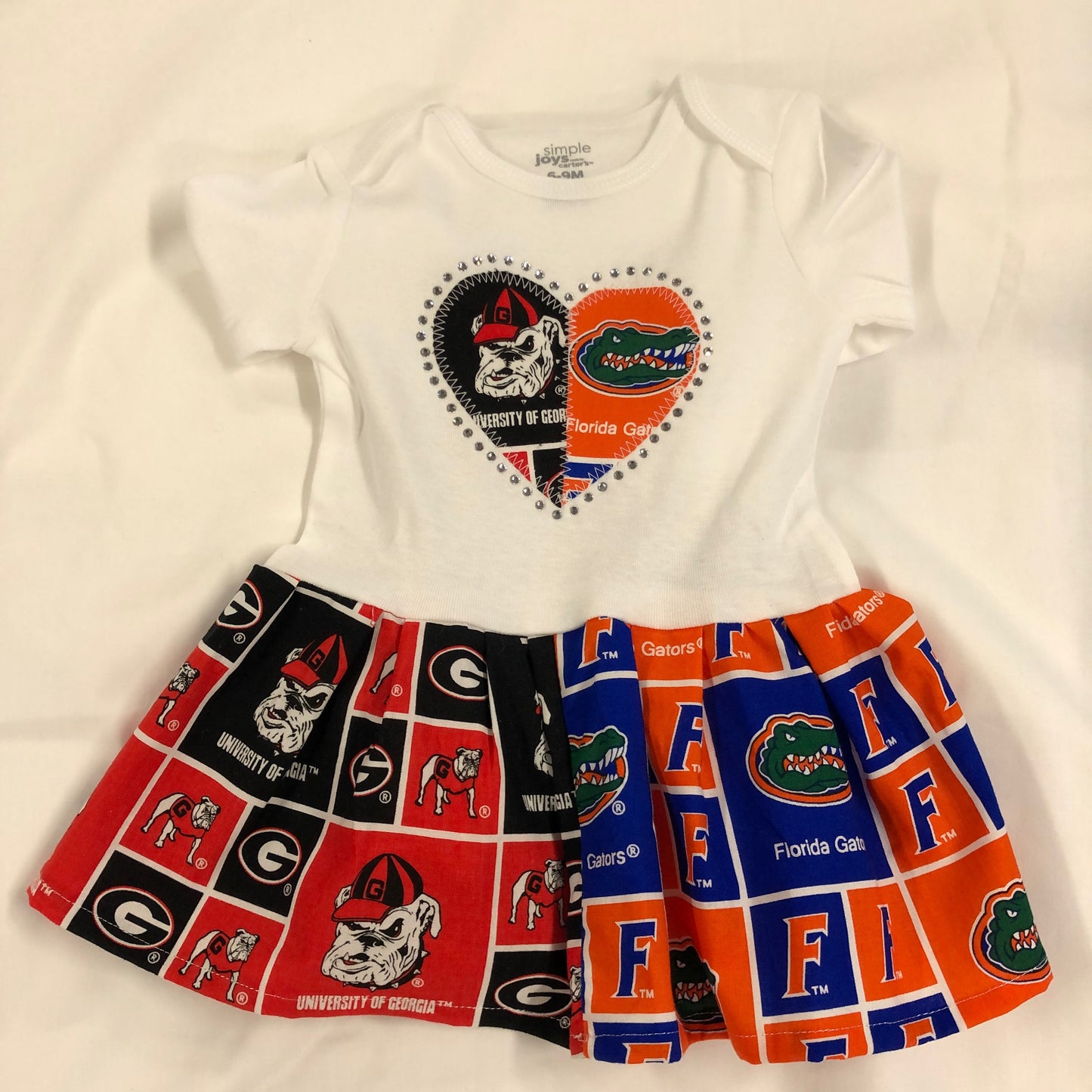 Custom Collegiate House Divided Infant Dresses