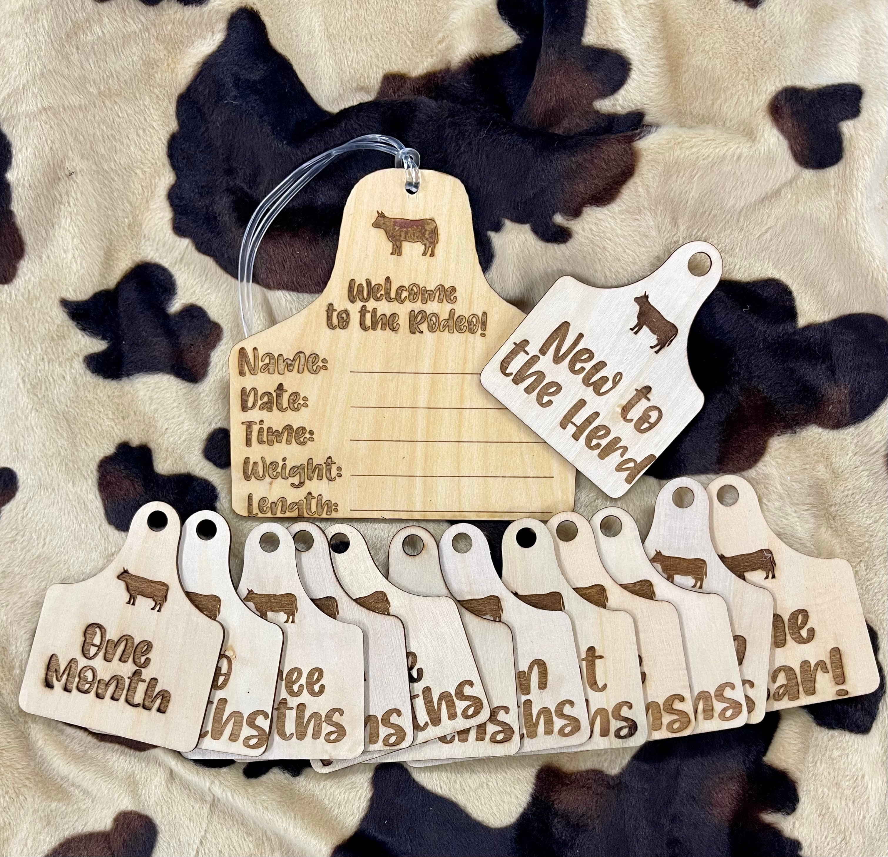 Baby Milestones - store Cow Tags