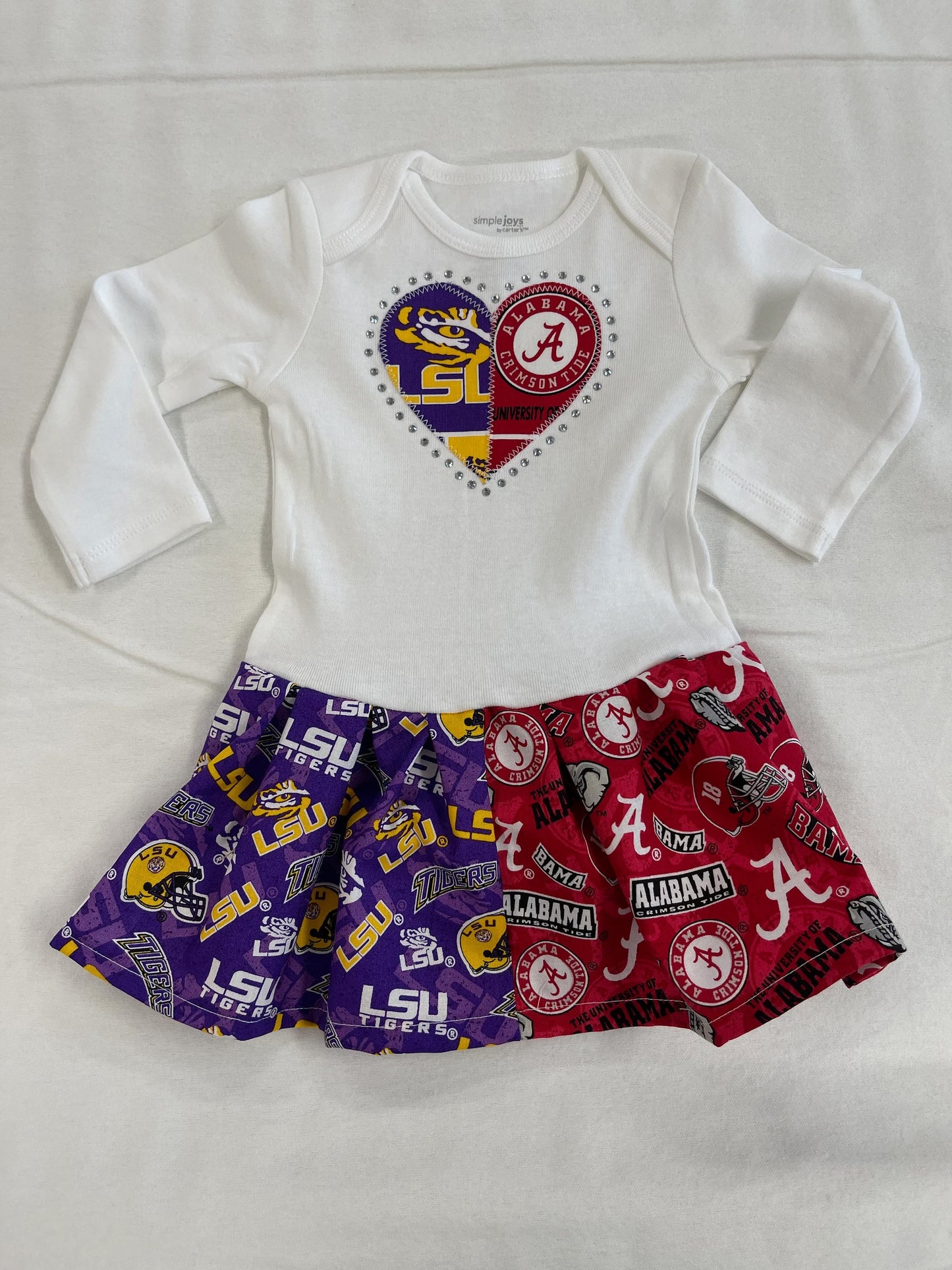 Custom Collegiate House Divided Infant Dresses