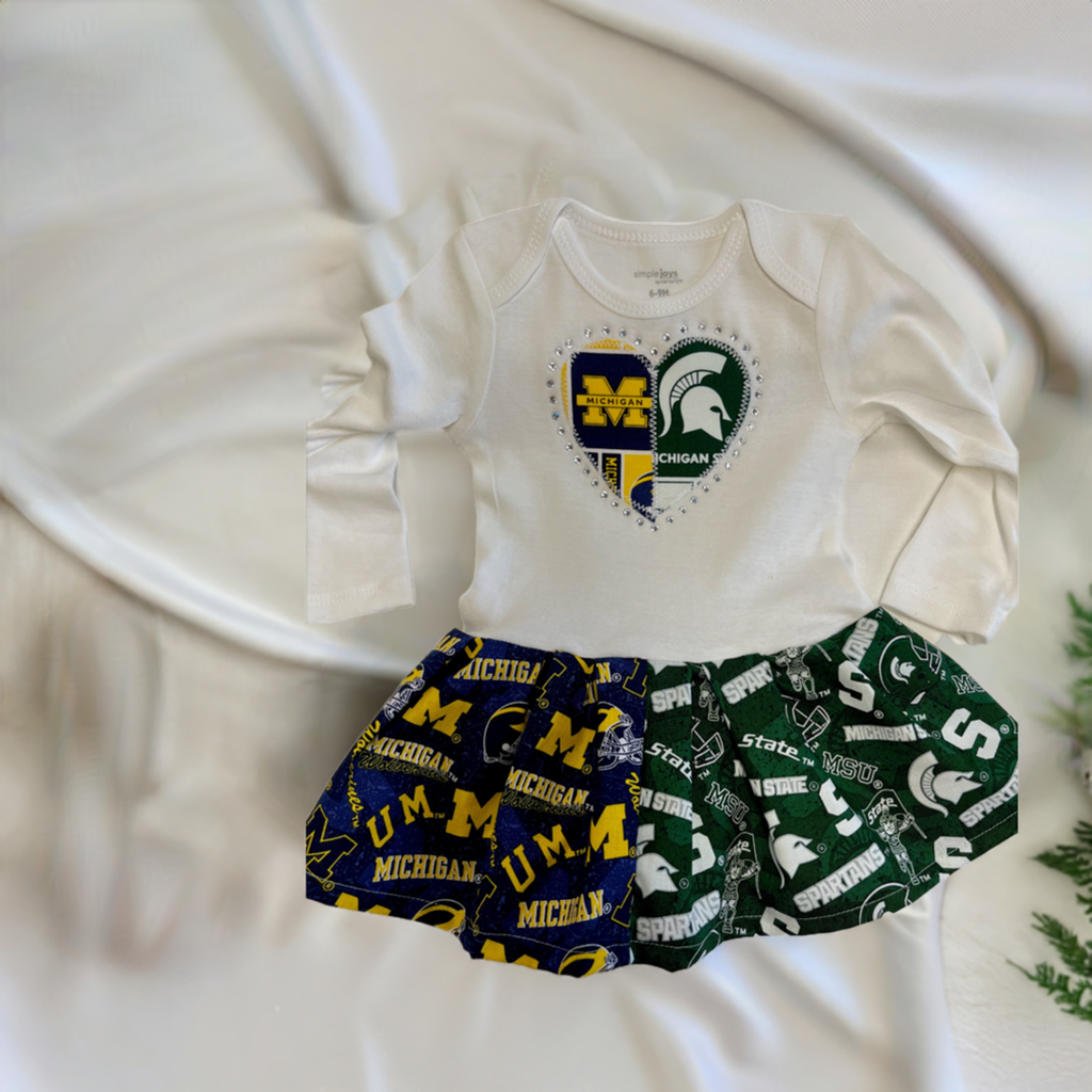 Custom Collegiate House Divided Infant Dresses